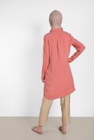 Tesettür giyim BEJ ALVİNA PİLELİ DÜĞMELİ PANTOLON 7586