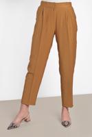 Tesettür giyim TURUNCU ALVİNA PİLELİ DÜĞMELİ PANTOLON 7586