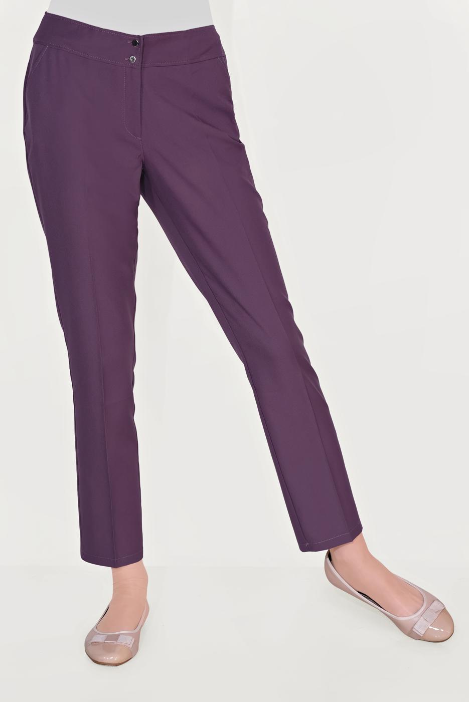 Tesettür giyim MOR ALVİNA ARA BEL CEPLİ PANTOLON 7605 