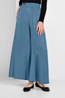 Tesettür giyim MAVİ GENİŞ PAÇA PANTOLON 7735