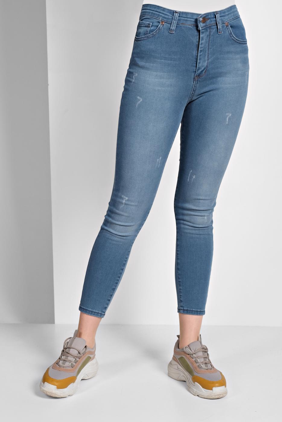 Vêtements hijab BLEU MARINE JEAN EN COTON 8003