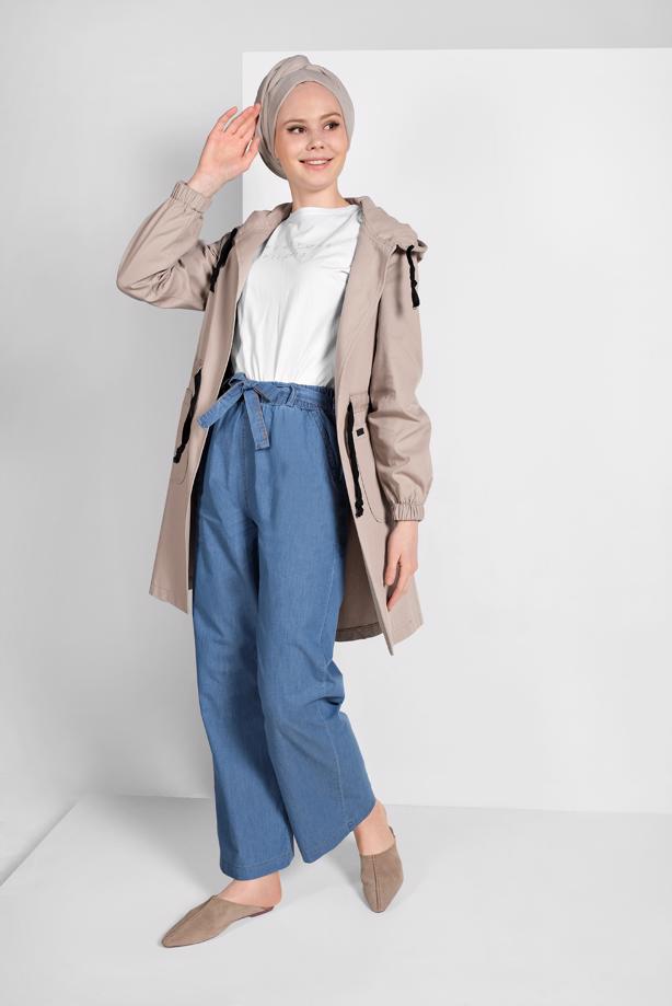 Vêtements hijab  TIE-WAIST DENIM PANTS 8101  - TRENDTESETTÜR