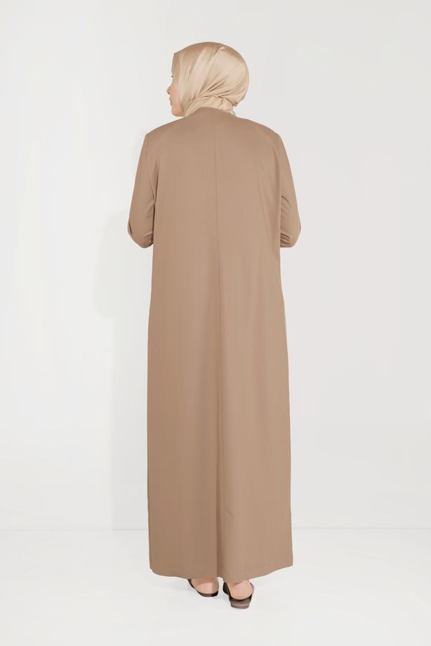 Vêtements hijab BRUN ALVİNA DÉTAIL DE BRODERIE FINITION 10233 - TRENDTESETTÜR