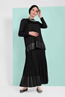 Vêtements hijab NOIR TAILLEUR OURLET EN CUIR 0001 
