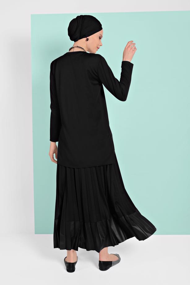 Vêtements hijab  LEATHER-HEM SKIRT SUIT 0001  - TRENDTESETTÜR