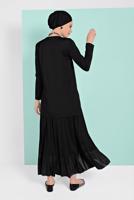 Vêtements hijab NOIR TAILLEUR OURLET EN CUIR 0001 