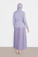 Tesettür giyim MOR KRUVAZE  CEKETLİ TÜTÜ ETEKLİ TAKIM 1455 