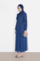 Tesettür giyim LACİVERT KRUVAZE  CEKETLİ TÜTÜ ETEKLİ TAKIM 1455 