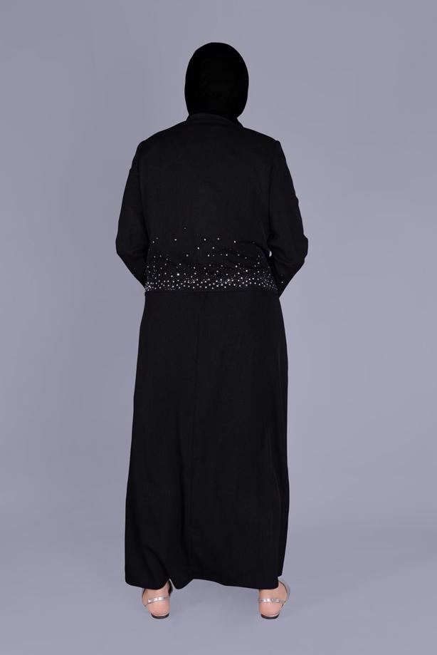 Vêtements hijab NOIR ALVİNA GEM DETAIL COSTUME 2 PIÈCES 30049 - TRENDTESETTÜR