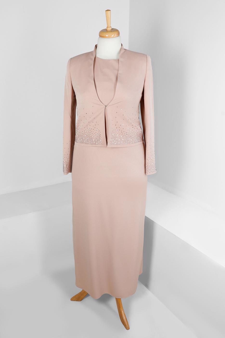 Vêtements hijab POUDRE ALVİNA GEM DETAIL COSTUME 2 PIÈCES 30049