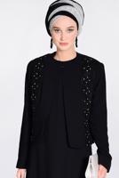 Vêtements hijab NOIR ALVINA COSTUME & ROBE À EMBELLIS 3477 