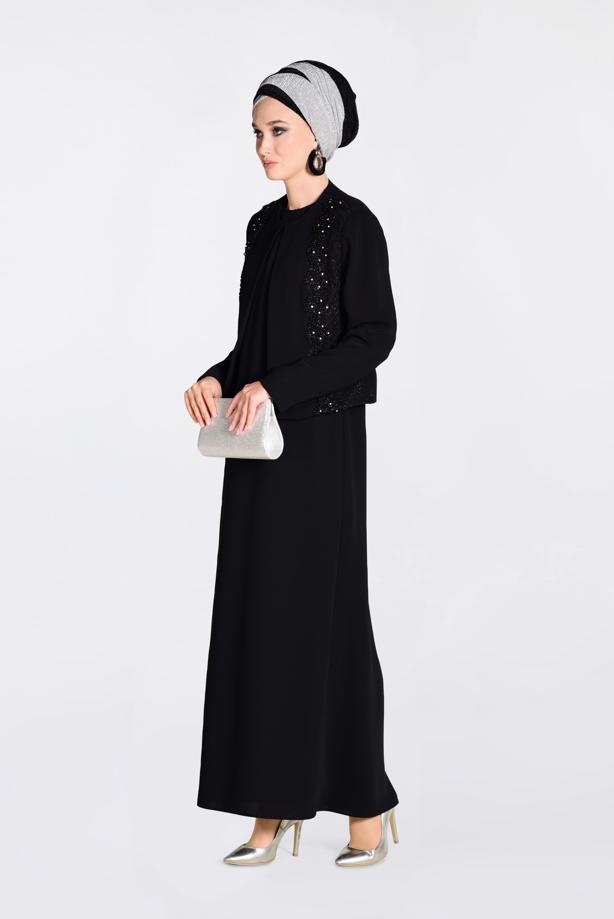 Vêtements hijab NOIR ALVINA COSTUME & ROBE À EMBELLIS 3477  - TRENDTESETTÜR