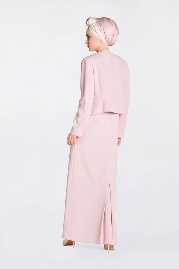 Vêtements hijab POUDRE ALVINA COSTUME & ROBE À EMBELLIS 3477  - TRENDTESETTÜR