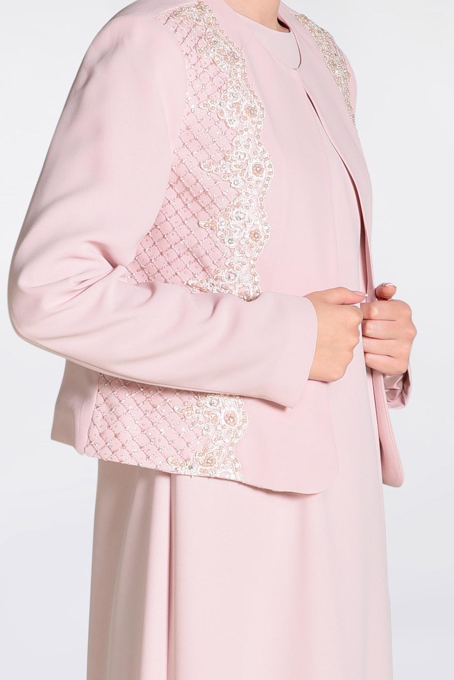 Vêtements hijab POUDRE ALVINA COSTUME & ROBE À EMBELLIS 3477 