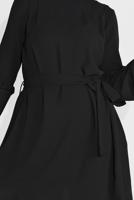 Hijab clothing BLACK BELTED SUIT 1161-1 