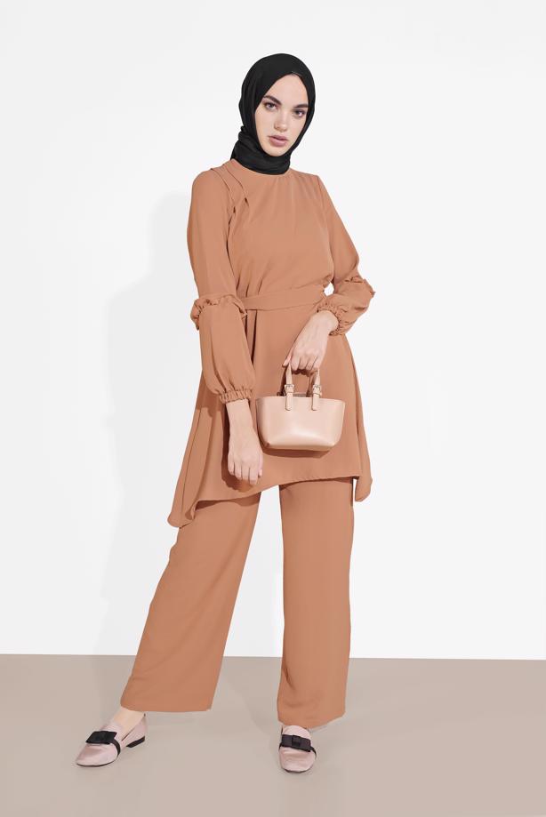 Vêtements hijab  BELTED SUIT 1161-1  - TRENDTESETTÜR
