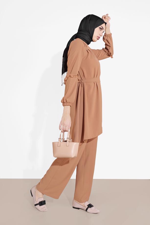 Vêtements hijab  BELTED SUIT 1161-1  - TRENDTESETTÜR
