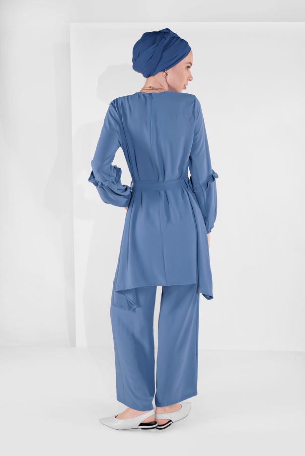 Hijab clothing  BELTED SUIT 1161-1  - TRENDTESETTÜR