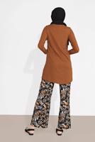 Tesettür giyim TABA DESENLİ 2&prime;Lİ PANTOLONLU TAKIM 6175-1 