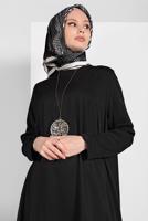 Tesettür giyim SİYAH İKİLİ SALAŞ TAKIM 73108 