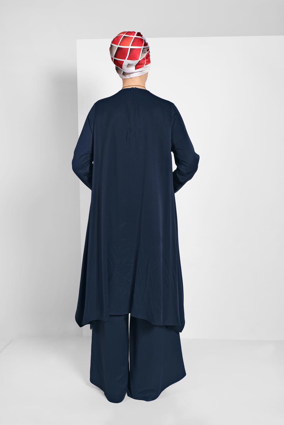 Tesettür giyim LACİVERT İKİLİ SALAŞ TAKIM 73108 