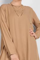 Tesettür giyim KAHVE İKİLİ SALAŞ TAKIM 73108 