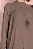 Tesettür giyim KAHVE İKİLİ SALAŞ TAKIM 73108 