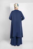Tesettür giyim LACİVERT İKİLİ SALAŞ TAKIM 73108 