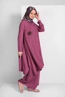 Tesettür giyim PEMBE İKİLİ SALAŞ TAKIM 73108 
