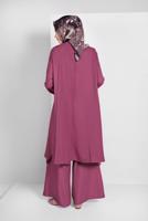 Tesettür giyim PEMBE İKİLİ SALAŞ TAKIM 73108 