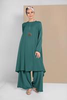 Tesettür giyim YEŞİL İKİLİ SALAŞ TAKIM 73108 