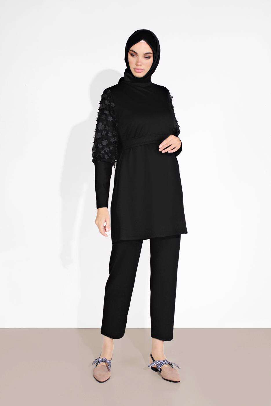 Tesettür giyim SİYAH 0116 TAKIM