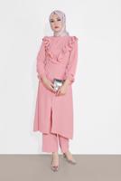 Vêtements hijab POUDRE COSTUME RUCHÉ 0161