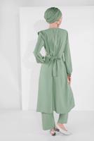 Vêtements hijab VERT COSTUME RUCHÉ 0161