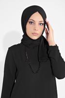Tesettür giyim SİYAH DÜĞMELİ CEPLİ PANTOLONLU TAKIM 0555