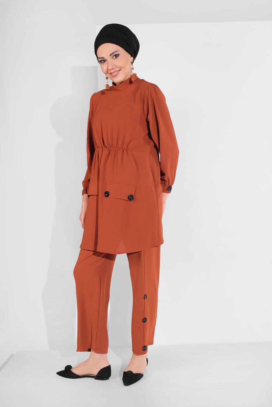 Vêtements hijab TABA COSTUME BOUTONNÉ 0707 