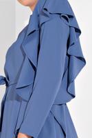 Tesettür giyim LACİVERT FIRFIR DETAYLI 2&prime;Lİ PANTOLONLU TAKIM 1002