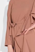 Tesettür giyim PEMBE FIRFIR DETAYLI 2&prime;Lİ PANTOLONLU TAKIM 1002