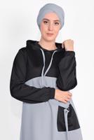 Tesettür giyim SİYAH CEP DETAYLI EŞOFMAN TAKIM T 1116