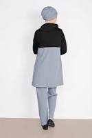 Tesettür giyim SİYAH CEP DETAYLI EŞOFMAN TAKIM T 1116