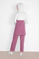 Tesettür giyim KREM CEP DETAYLI EŞOFMAN TAKIM T 1116