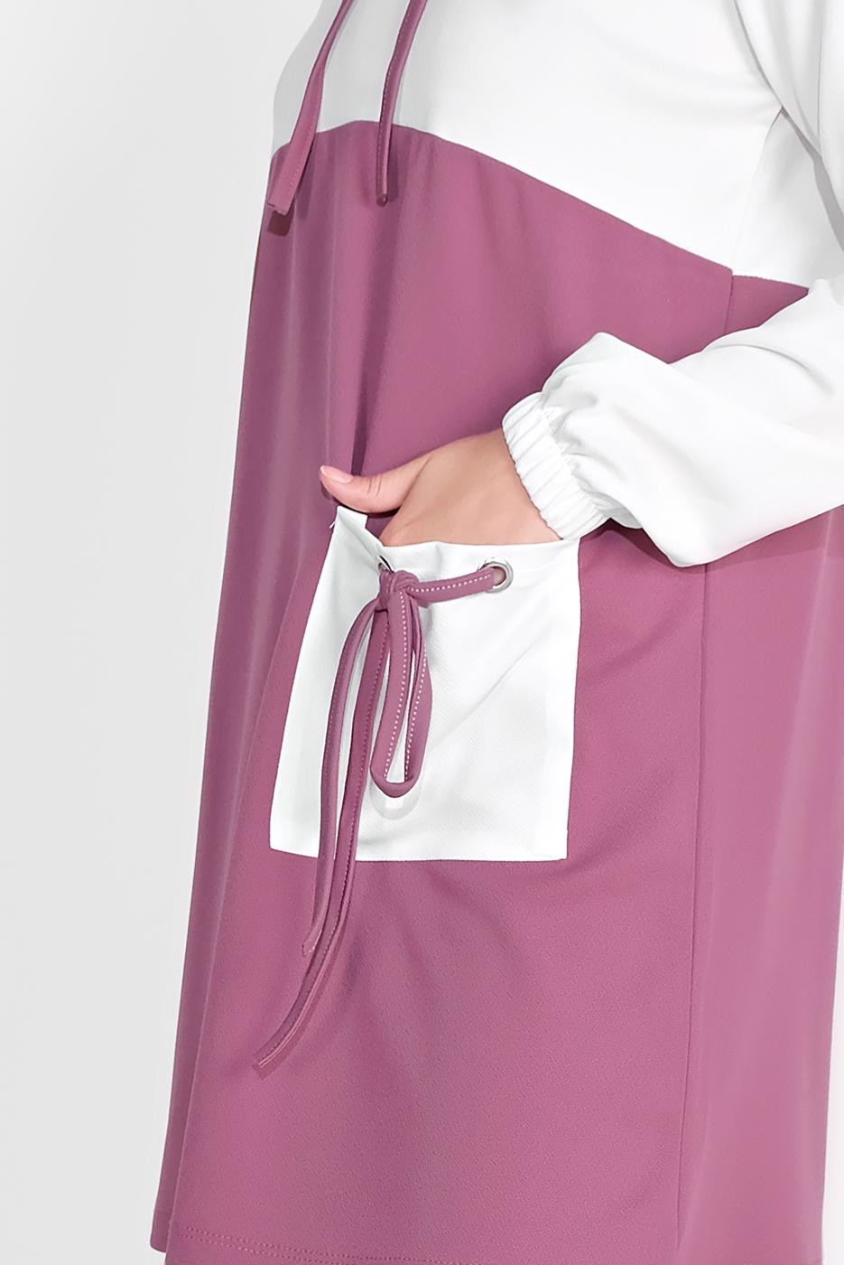 Tesettür giyim KREM CEP DETAYLI EŞOFMAN TAKIM T 1116