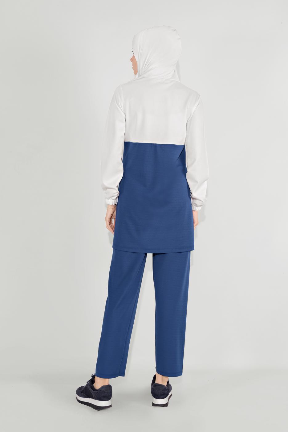 Tesettür giyim KREM CEP DETAYLI EŞOFMAN TAKIM T 1116