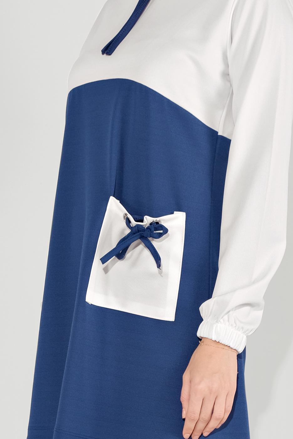 Tesettür giyim KREM CEP DETAYLI EŞOFMAN TAKIM T 1116