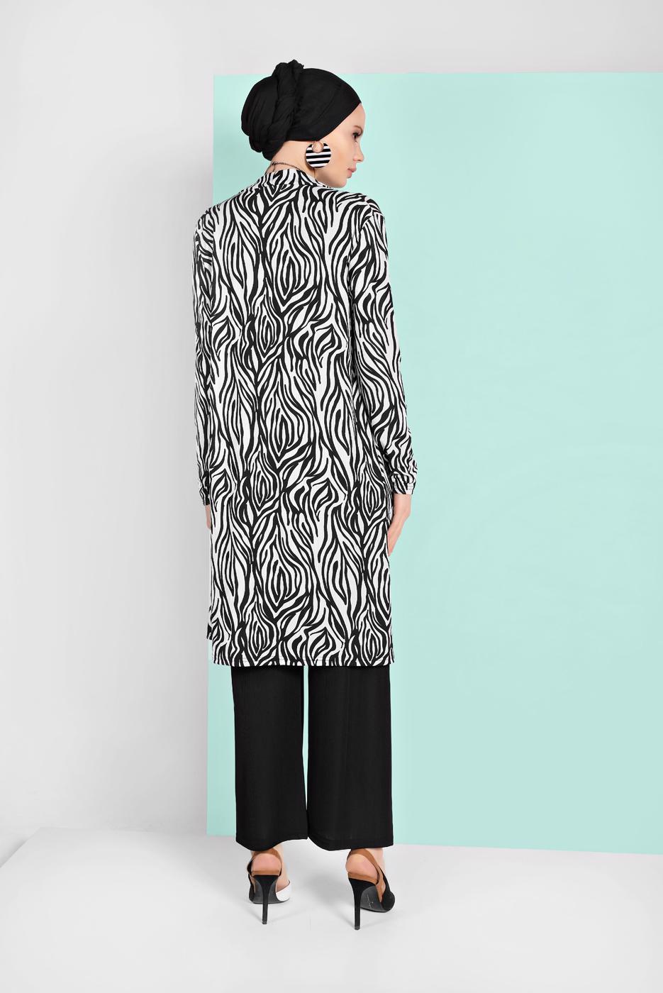 Vêtements hijab CRÈME COSTUME IMPRIMÉ 2001