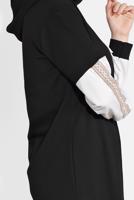 Tesettür giyim SİYAH KOLLARI ETNİK ŞERİT DESENLİ PANTOLONLU EŞOFMAN TAKIM 2026 