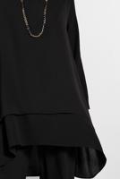 Vêtements hijab NOIR COSTUME RUCHÉ À FLUIDE 2113