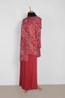 Vêtements hijab ROUGE ALVINA COSTUME IMPRIMÉ FLEURI 2869