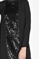 Tesettür giyim SİYAH ALVİNA İKİLİ PANTOLONLU TAKIM T 3537