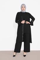 Vêtements hijab NOIR ALVINA COSTUME À SEQUINS 3546 